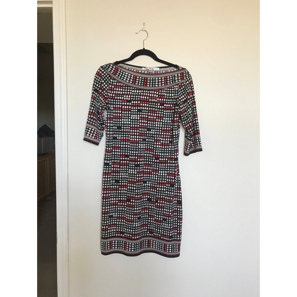 Studio M black red polka dots shift dress